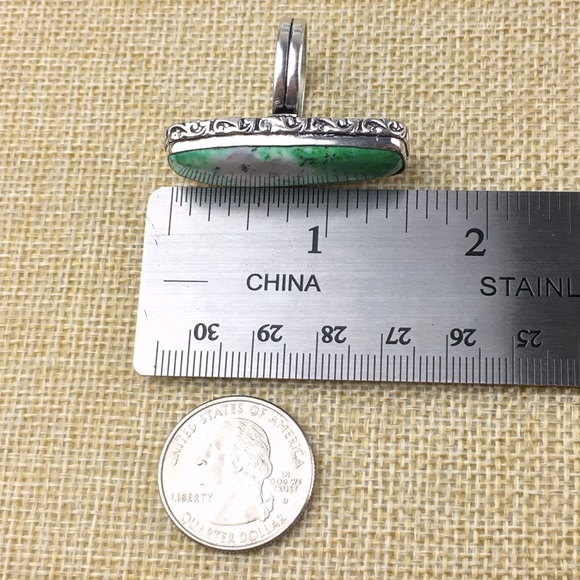 Dendritic Dendrite Opal Stone Ring Size 8 1/4 - Picture 4 of 8